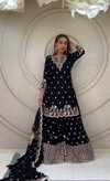 NSR 816 Chinon Silk Multi Embroidery Sharara Readymade Suits Wholesale Price In Surat